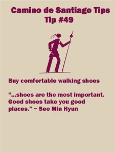 Camino Tip No. 49: Buy comfortable walking shoes